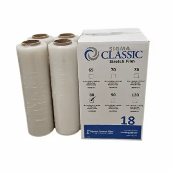 18″ Stretch Film <br>CLEAR 80 Gauge x 1500′<br>Case Qty 4