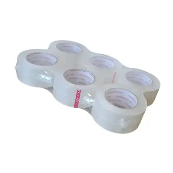 Bringmeboxes.com High Performance Acrylic Tape<br> 2" x 110 yard Clear 2.6 Mil <br> Qty 6 Pack