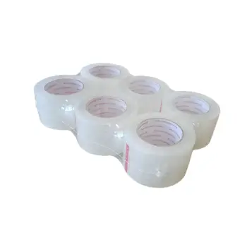 Bringmeboxes.com High Performance Acrylic Tape<br> 3" x 110 yard Clear 2.6 Mil <br> Qty 6 Pack
