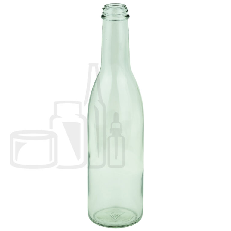 Glass Bottle 375 ml Clear Glass Composite Bottle - 28/485 Case Qty 12 ...