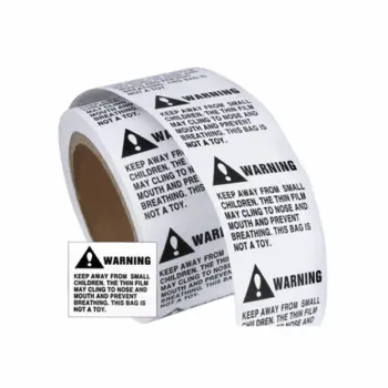 Warning Suffocation Labels Roll<br>2x2<br>Qty 500